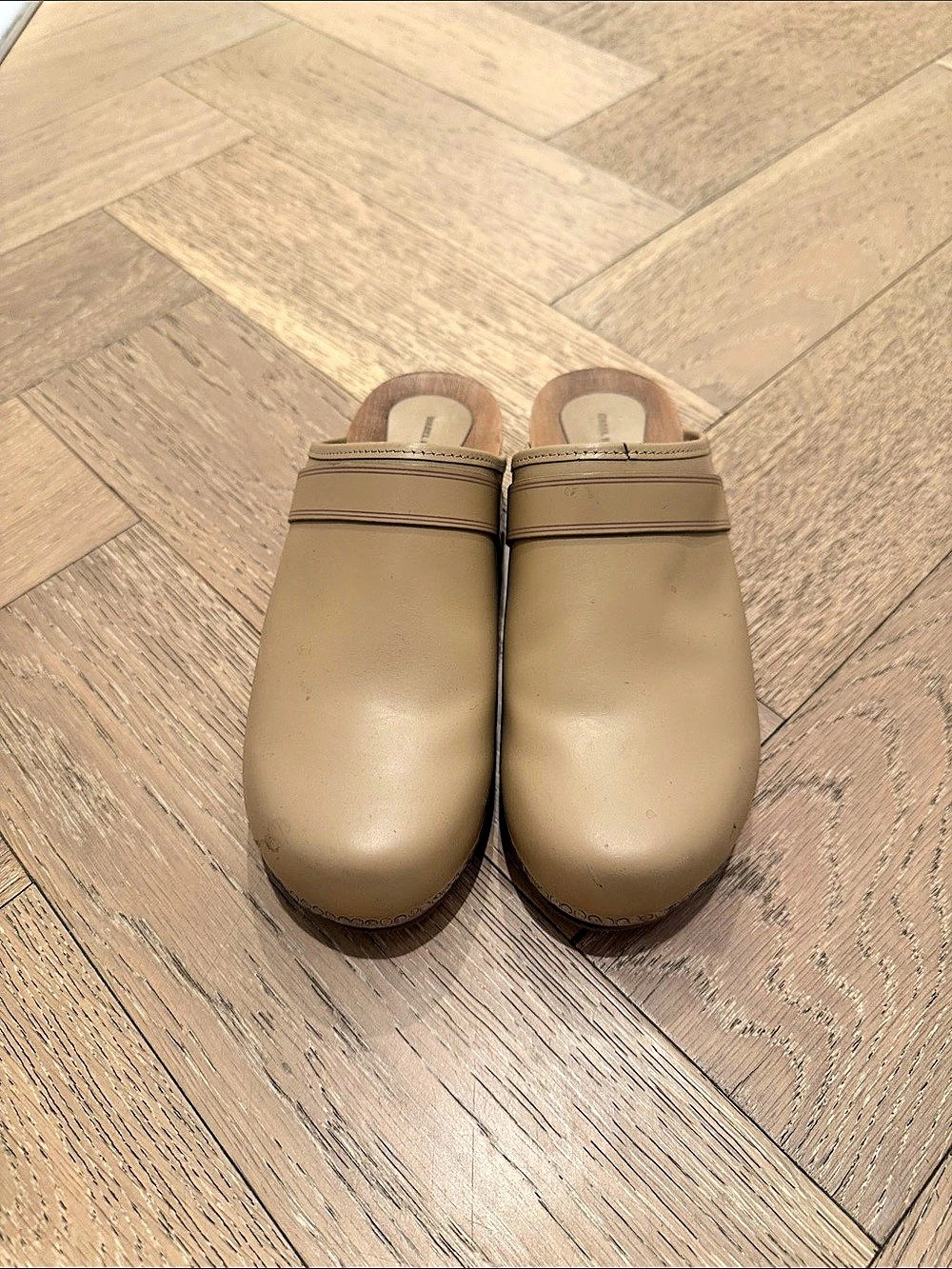 Isabel Marant Titya Studded Leather Clogs Brown EU 38